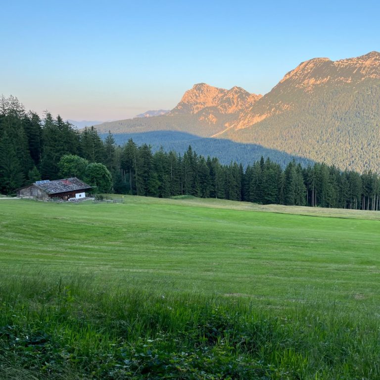 Bäckeralm mit Blick auf Hohenstaufen