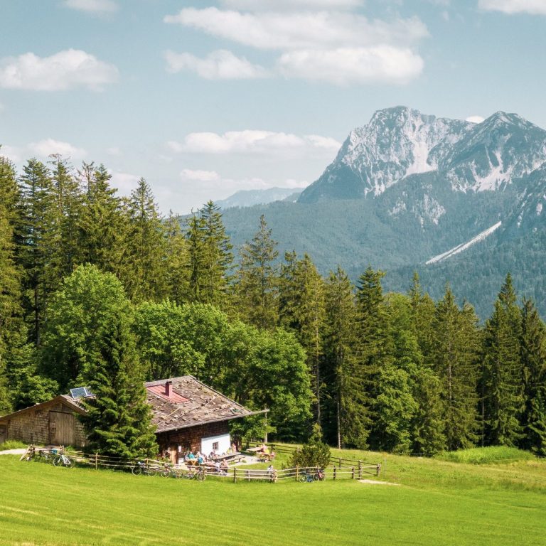 Bäckeralm mit Blick auf Hohenstaufen
